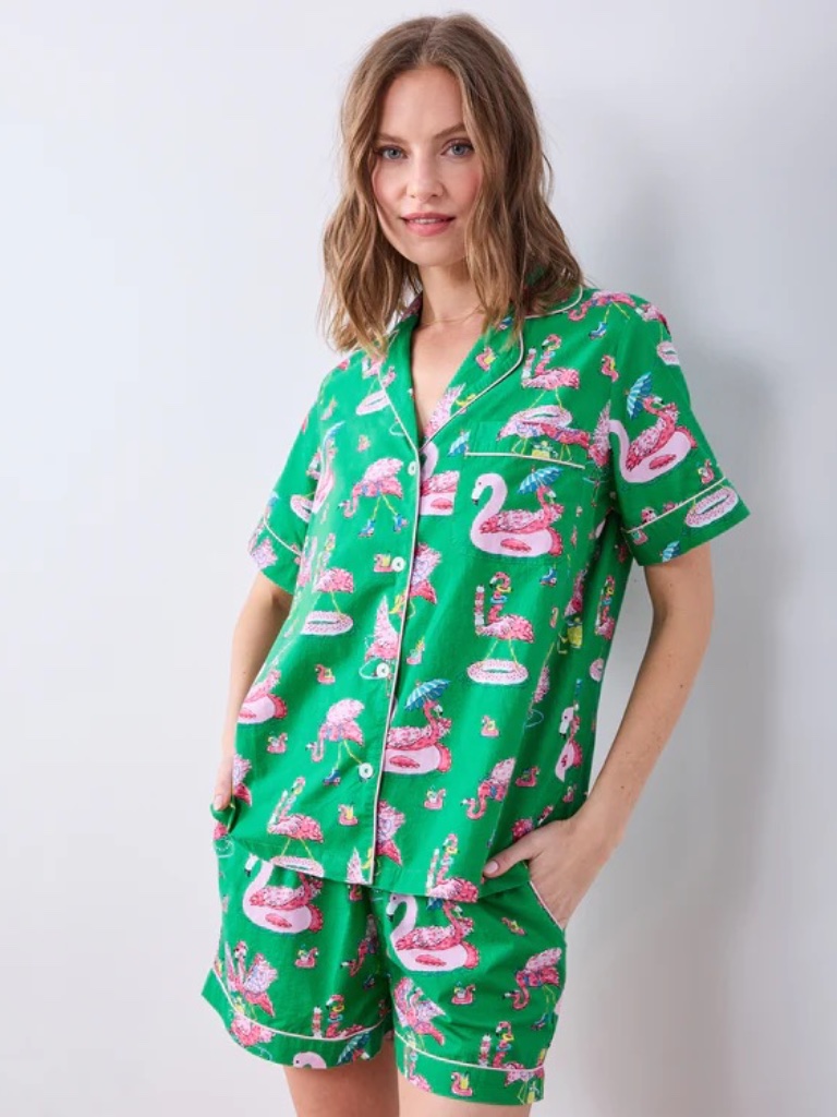 Printfresh Flock Party Short Pj Set